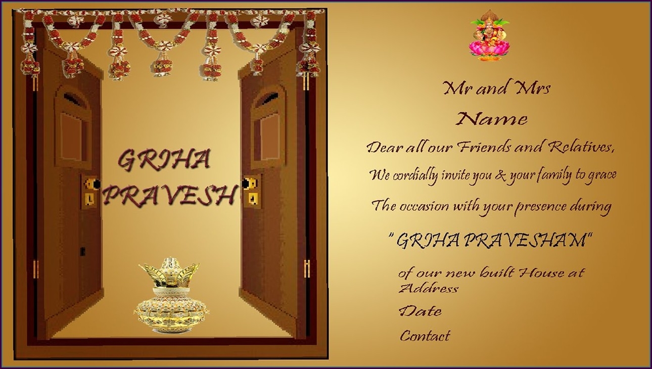 Housewarming Invitation Template Indian Templates 2 Resume Examples