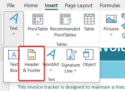 add the footer page 1 to the current worksheet