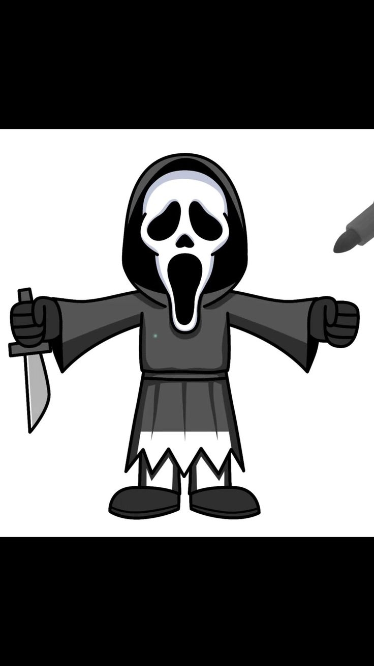 How To Draw Ghostface Coloring Pages Video Coloring Pages Adult 
