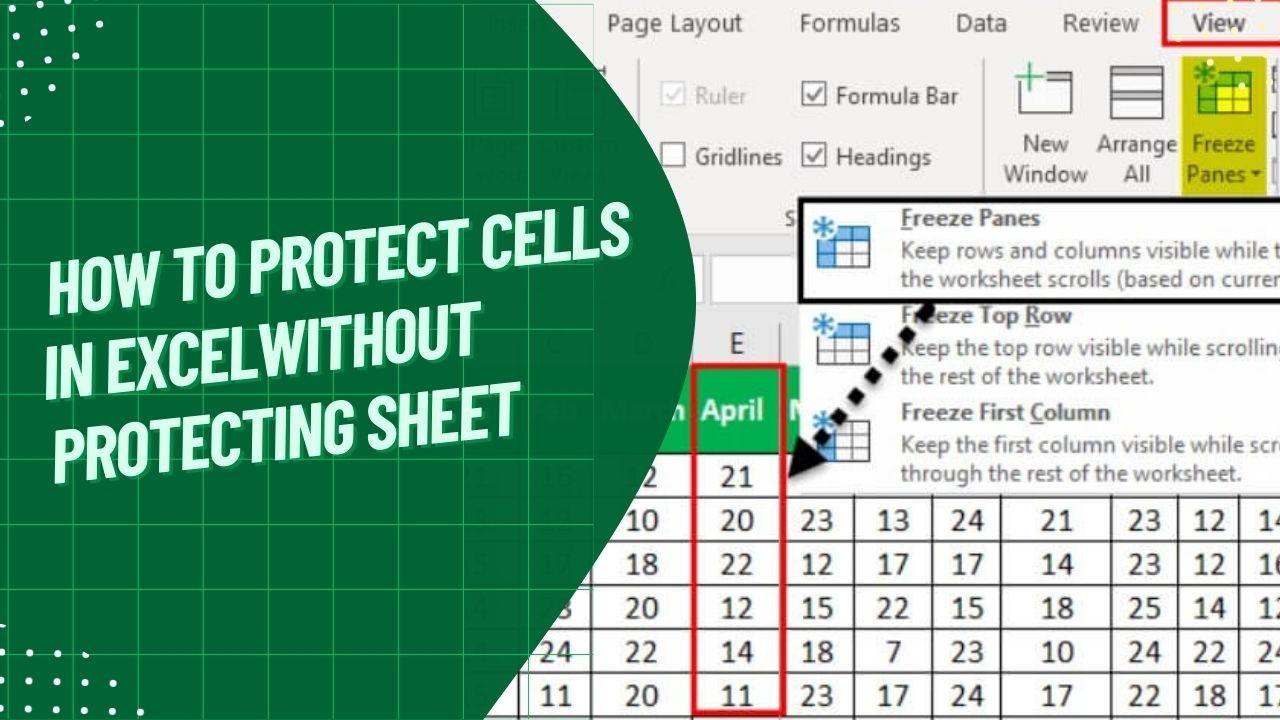 protecting a worksheet in excel
