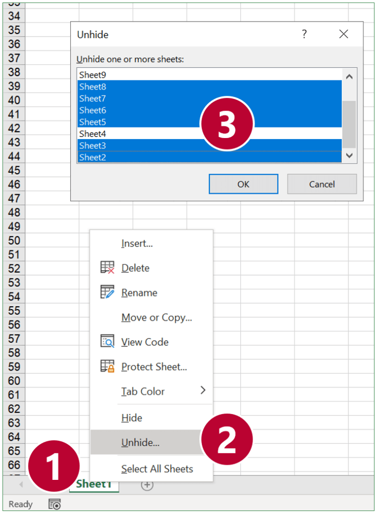 How To Unhide All Hidden 39 Very Hidden 39 Excel Sheets At Once