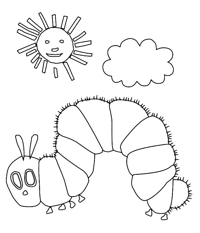 Hungry Caterpillar Coloring Page