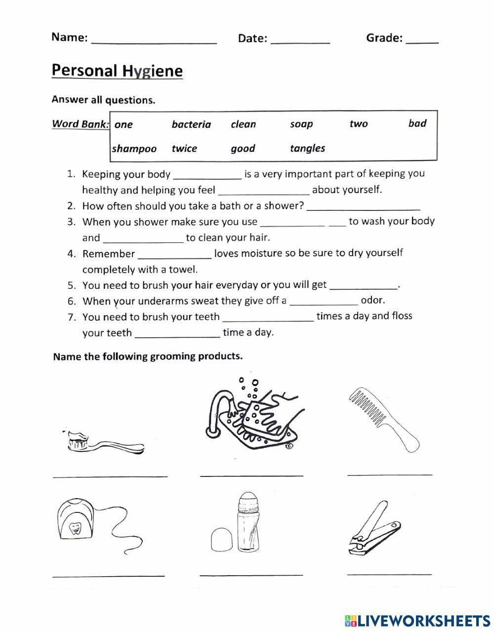 Hygiene Worksheets Worksheets Library