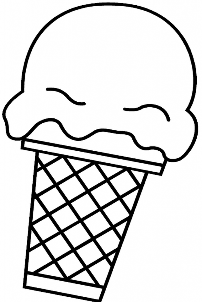 Ice Cream Cone Coloring Pages Coloring Home