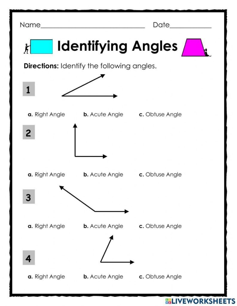 Identifying Angles Live Worksheets Worksheets Library