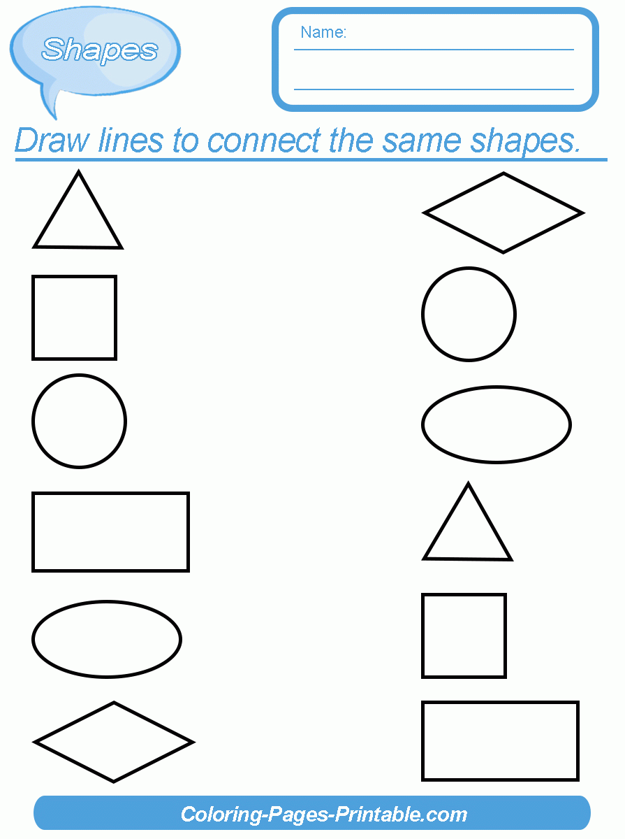 Identifying Shapes Worksheets COLORING PAGES PRINTABLE COM