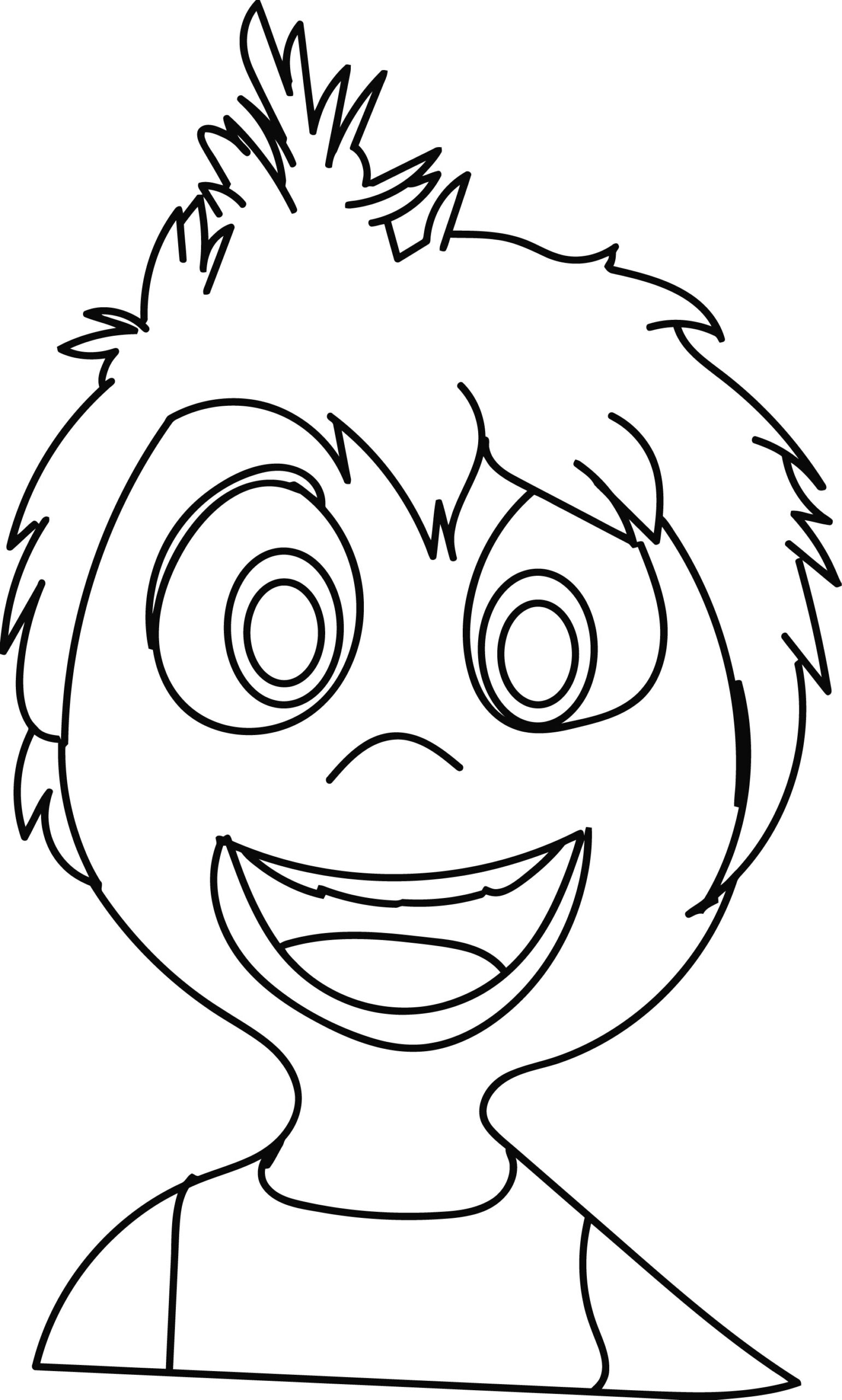 Inside Out Character Joy Face Coloring Page Wecoloringpage
