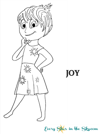 Inside Out Joy Coloring Page Every Star In The Sky