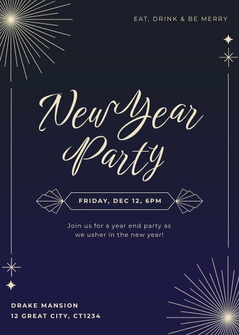 Invitation For Year End Party Free Cards Template Piktochart