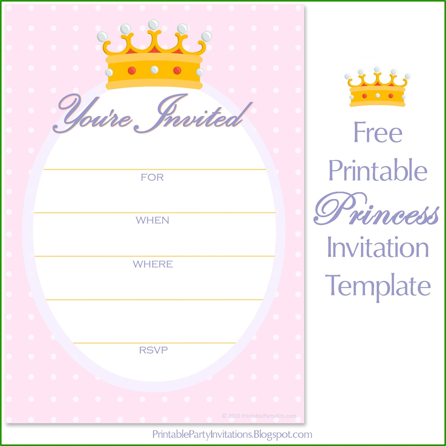 crown invitation template free