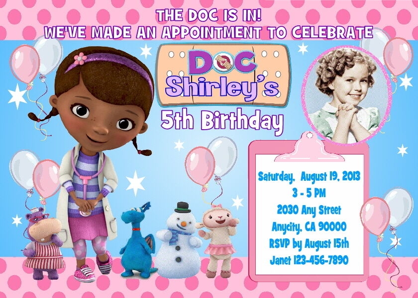 Invitation Template Doc Mcstuffins