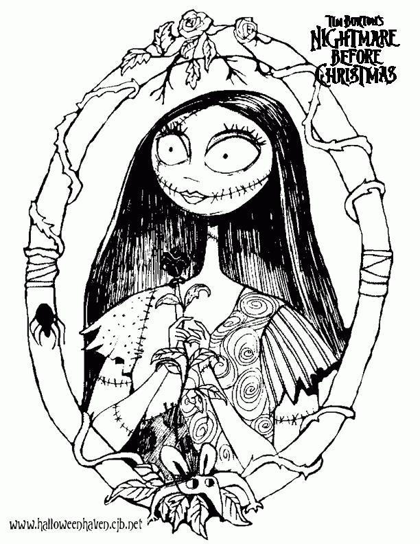 Jack And Sally Coloring Pages Coloring Home