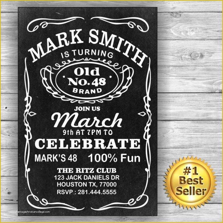 Jack Daniels Invitation Template Free Of Jack Daniels Birthday 