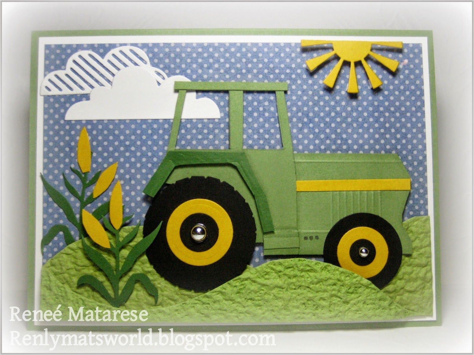 John Deere Birthday Card John Deere Birthday Card Tractor Cloud And 