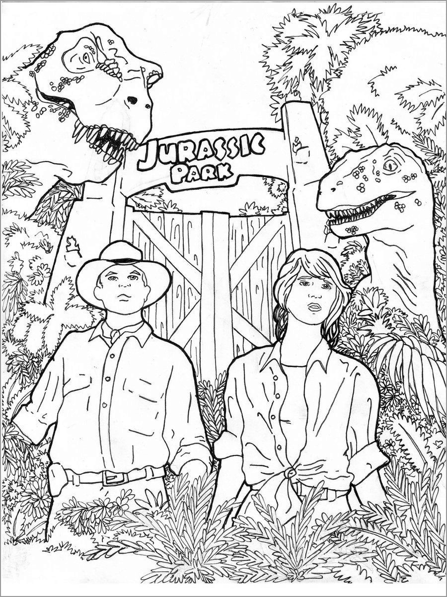 Jurassic Park Coloring Pages ColoringBay