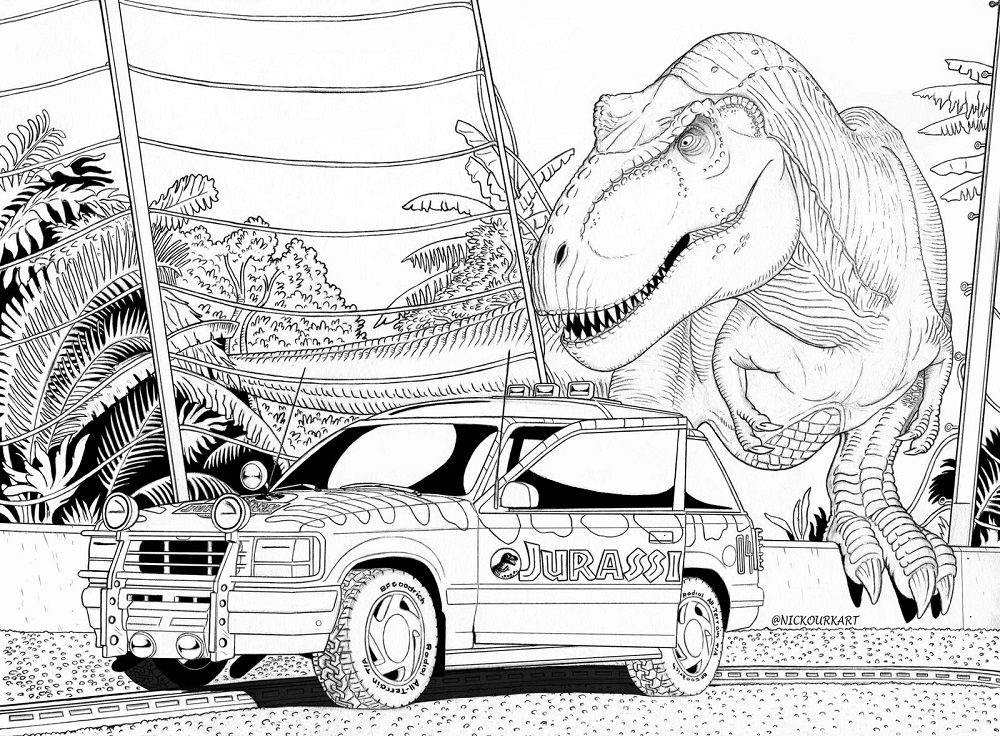 Jurassic Park Color Pages