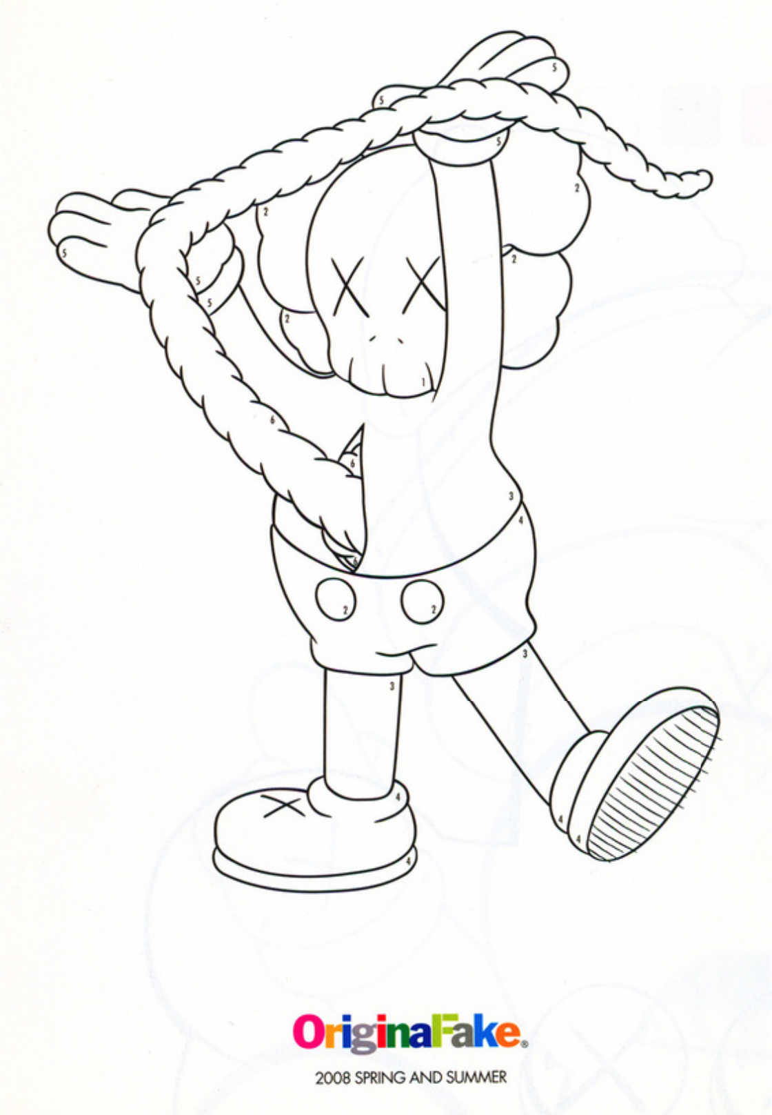 Kaws Coloring Pages Coloring Home