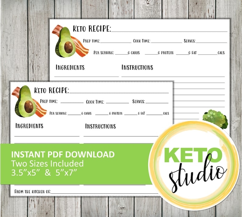 printable keto recipe cards