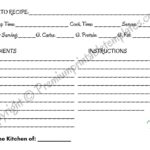 Keto Recipe Cards Printable Template Pack Of 3