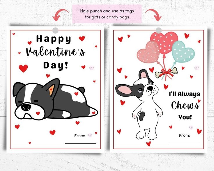 Kids Printable Valentine 39 s Day Cards For School Printable Dog 