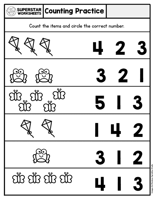 Kindergarten Counting Worksheets Counting Worksheets For Kindergarten
