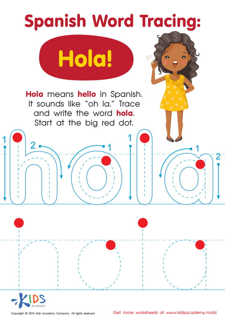 spanish worksheets for kindergarten