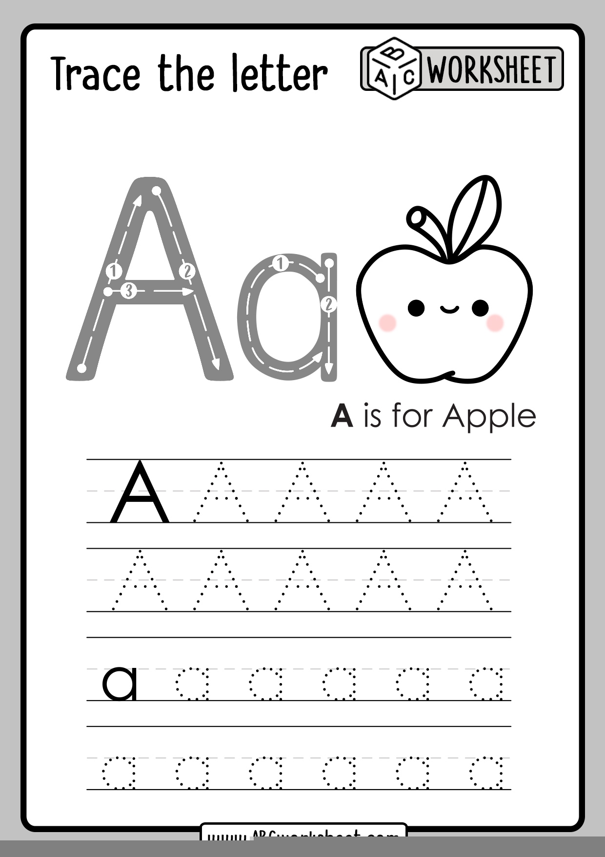 Kindergarten Worksheets Tracing Letters Alphabet Tracing Worksheets