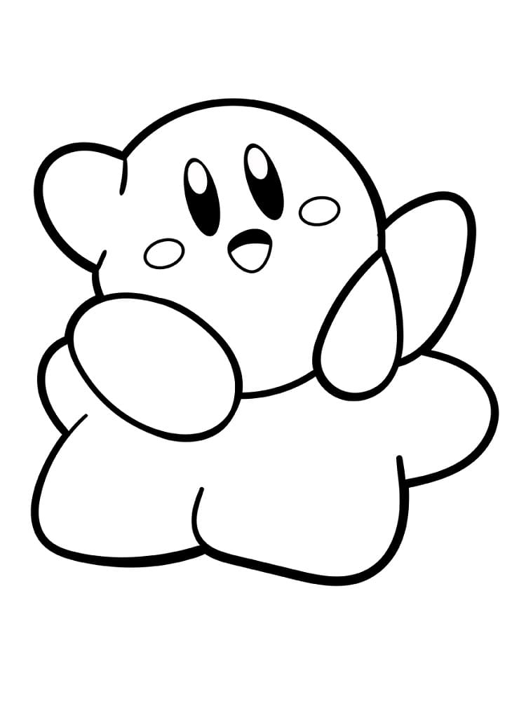 Kirby Smiling Coloring Page Free Printable Coloring Pages For Kids