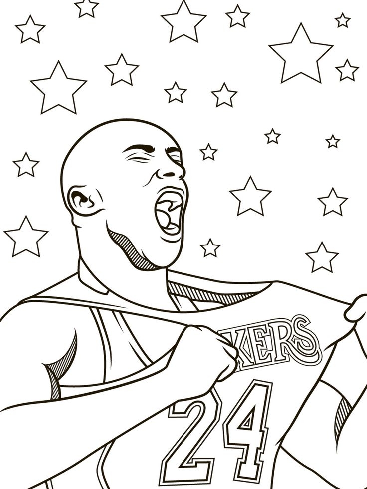 Kobe Bryant Coloring Pages Sports Coloring Pages Coloring Pages For 