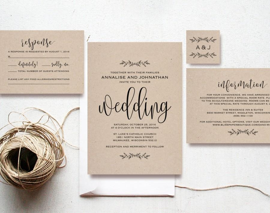 cheap wedding invitation templates