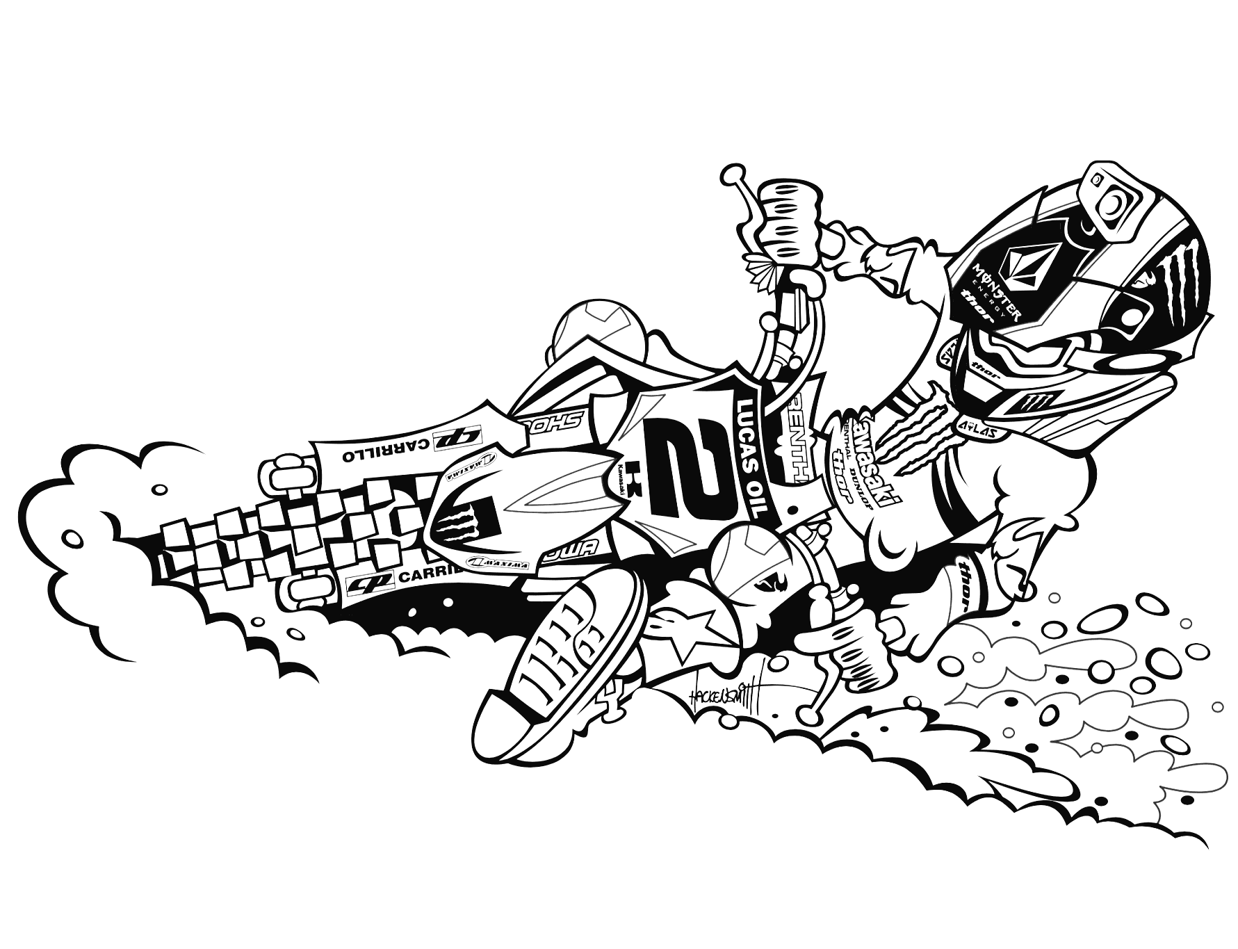Dirt Biking Coloring Pages