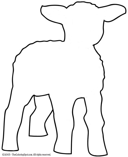 free printable lamb template