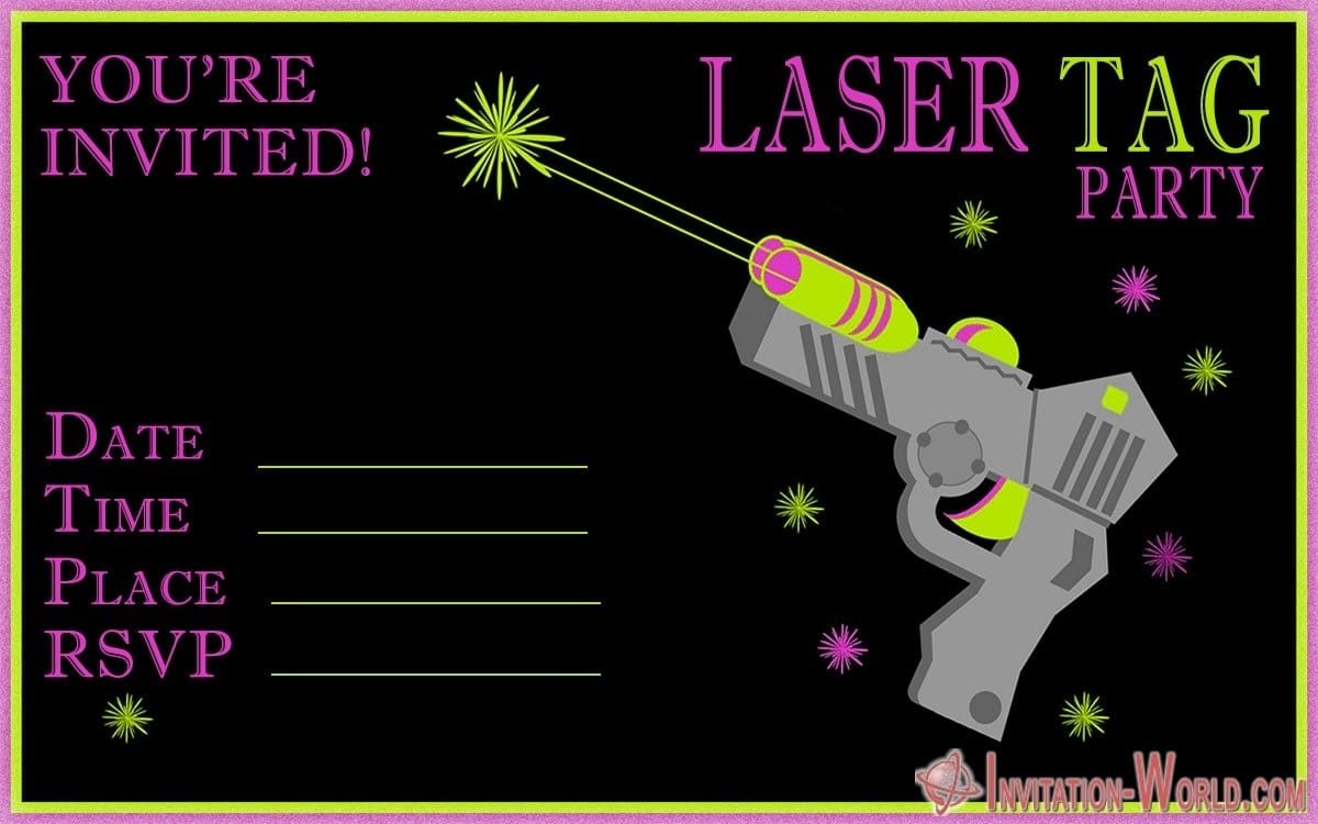 Laser Tag Birthday Party Invitations Invitation World
