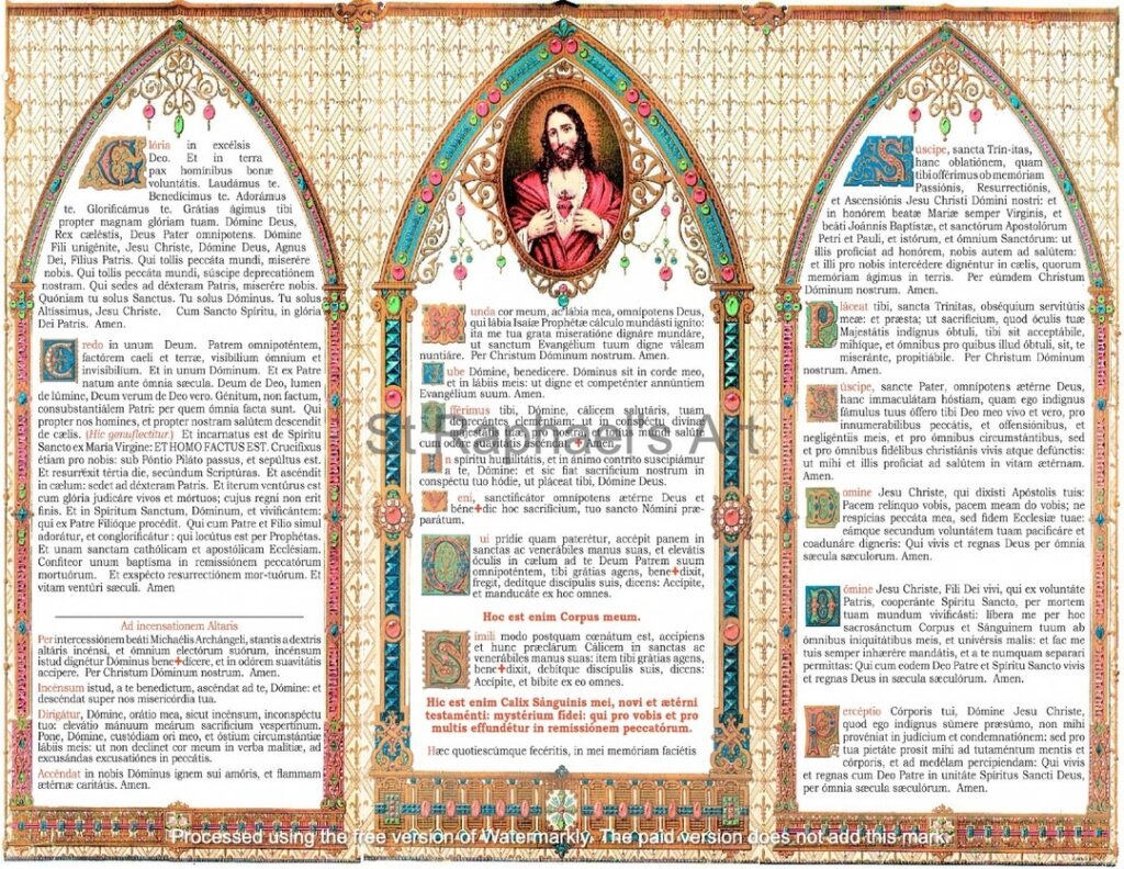 Latin Mass Altar Cards Traditional Catholic Holy Mass Digital Downloads