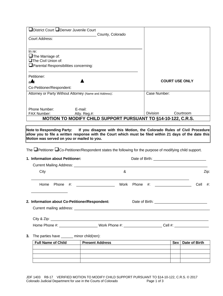 Learn How To Fill The Colorado Child Support Form RGuideline 