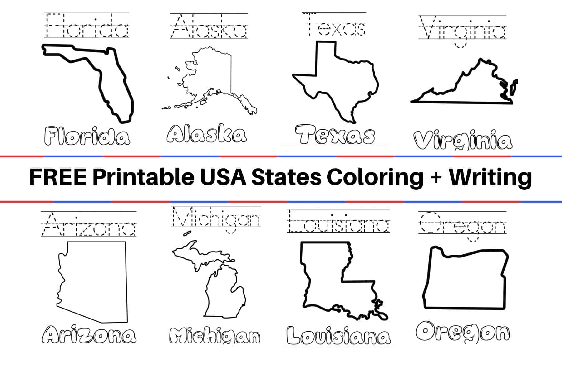 Learning Alphabet Printable Coloring Pages United States Map Us Map Images