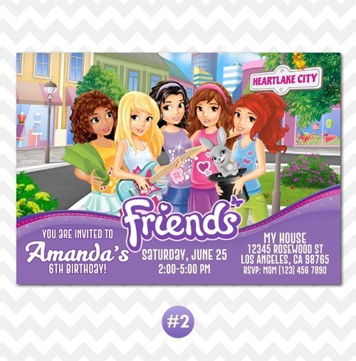 Lego Friends Invitation My Party Templates
