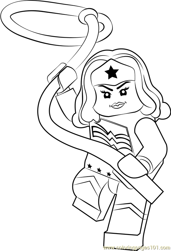 Lego Wonder Woman Coloring Page For Kids Free Lego Printable Coloring 
