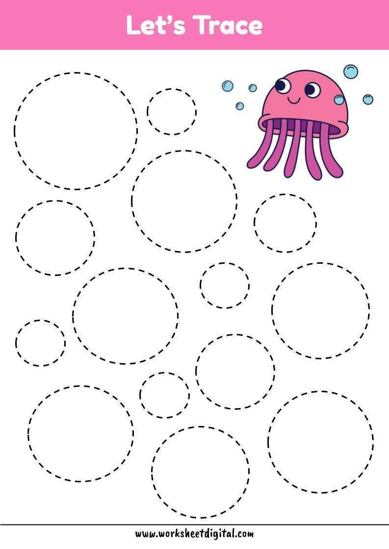 Lets Trace Circles Worksheet Digital Worksheets Library