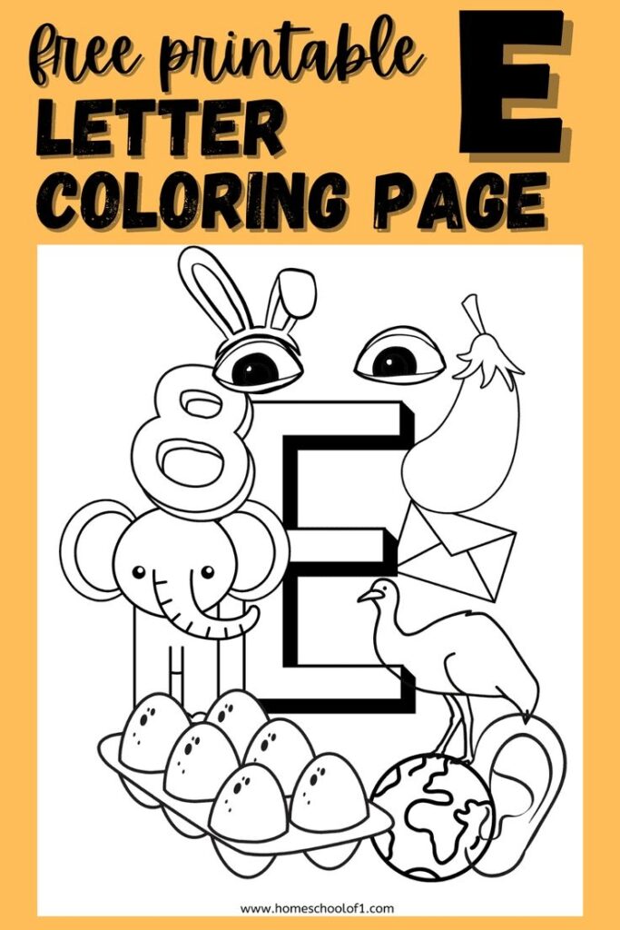 Letter E Coloring Page Free Printable Letter E Coloring Pages Easy
