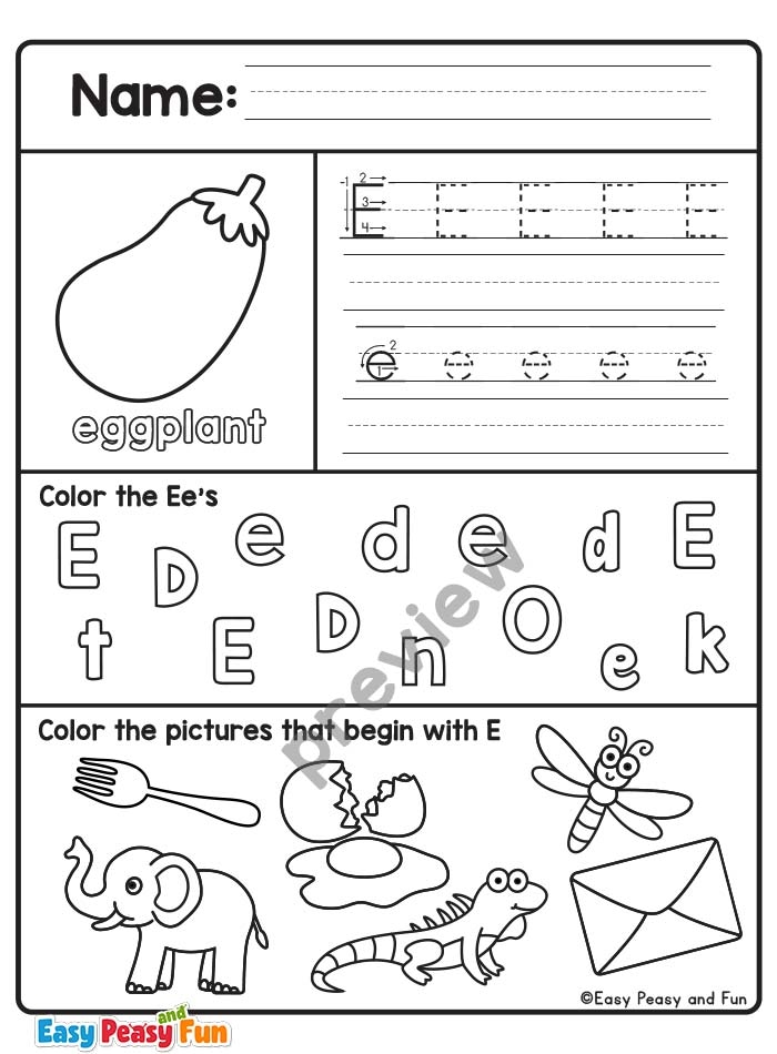 printable letter worksheet