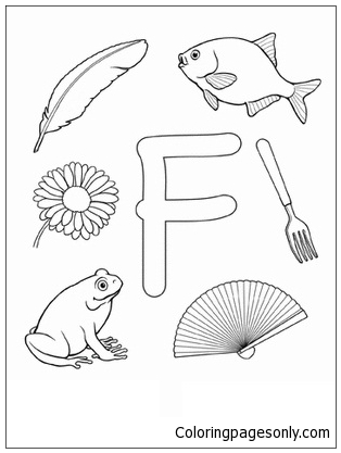 Letter F Coloring Page