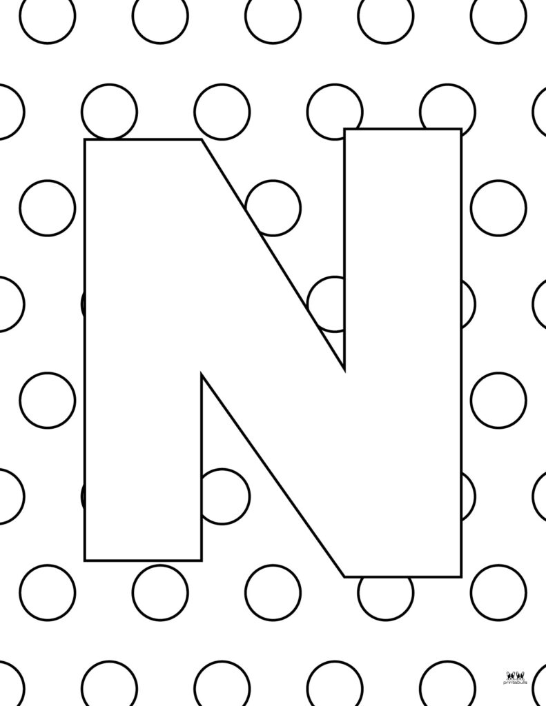 Letter N Coloring Pages 15 FREE Pages Printabulls