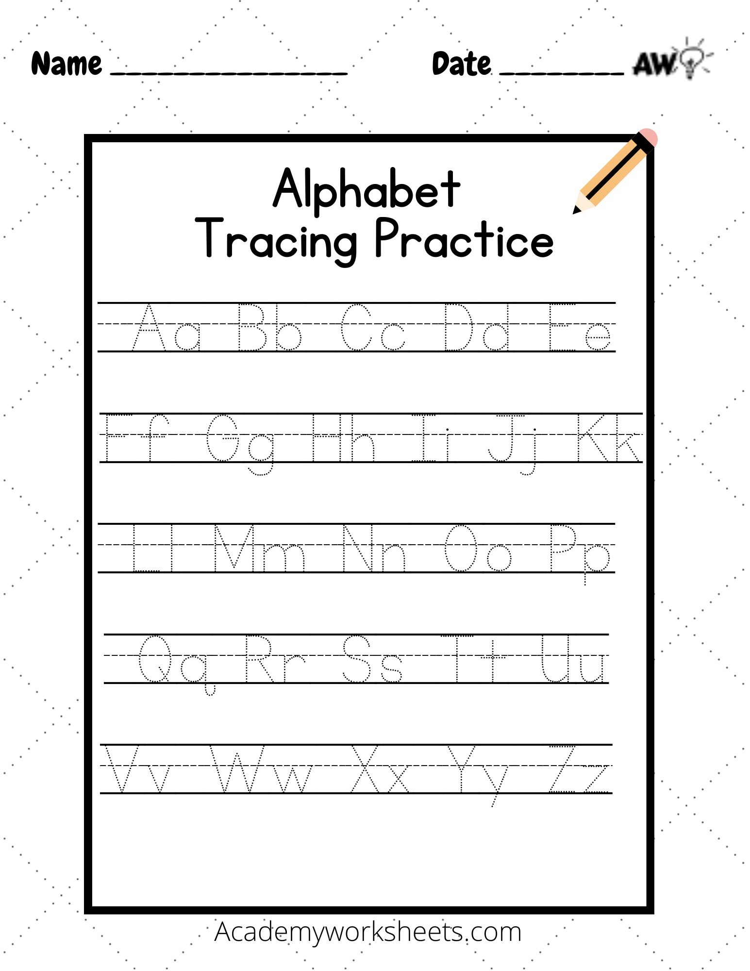 abc handwriting worksheets