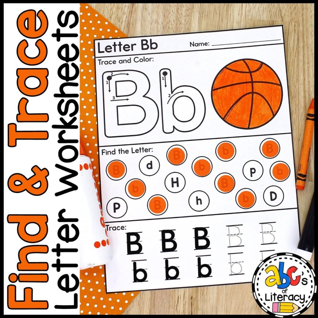 Letter Tracing Worksheets Handwriting Print Practice Workbook For