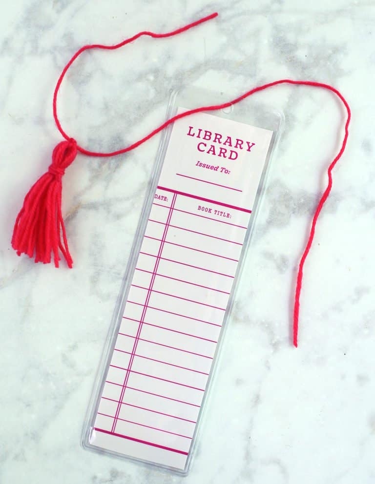 Library Card Bookmark Free Printables A Beautiful Mess