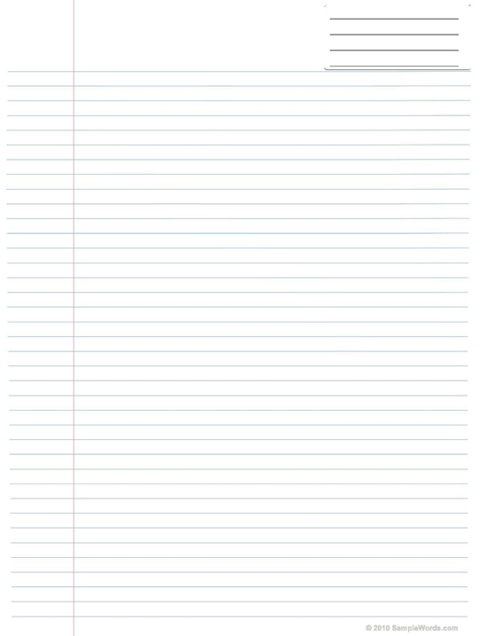 Lined Paper PDF Printable Project Paper For Free Download