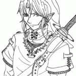 Link Zelda Coloring Pages Coloring Home