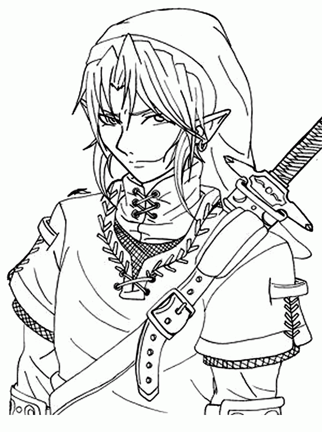 Link Zelda Coloring Pages Coloring Home