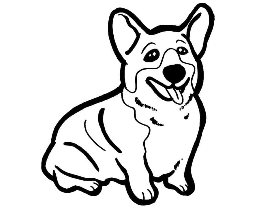 Little Corgi Coloring Page Free Printable Coloring Pages For Kids